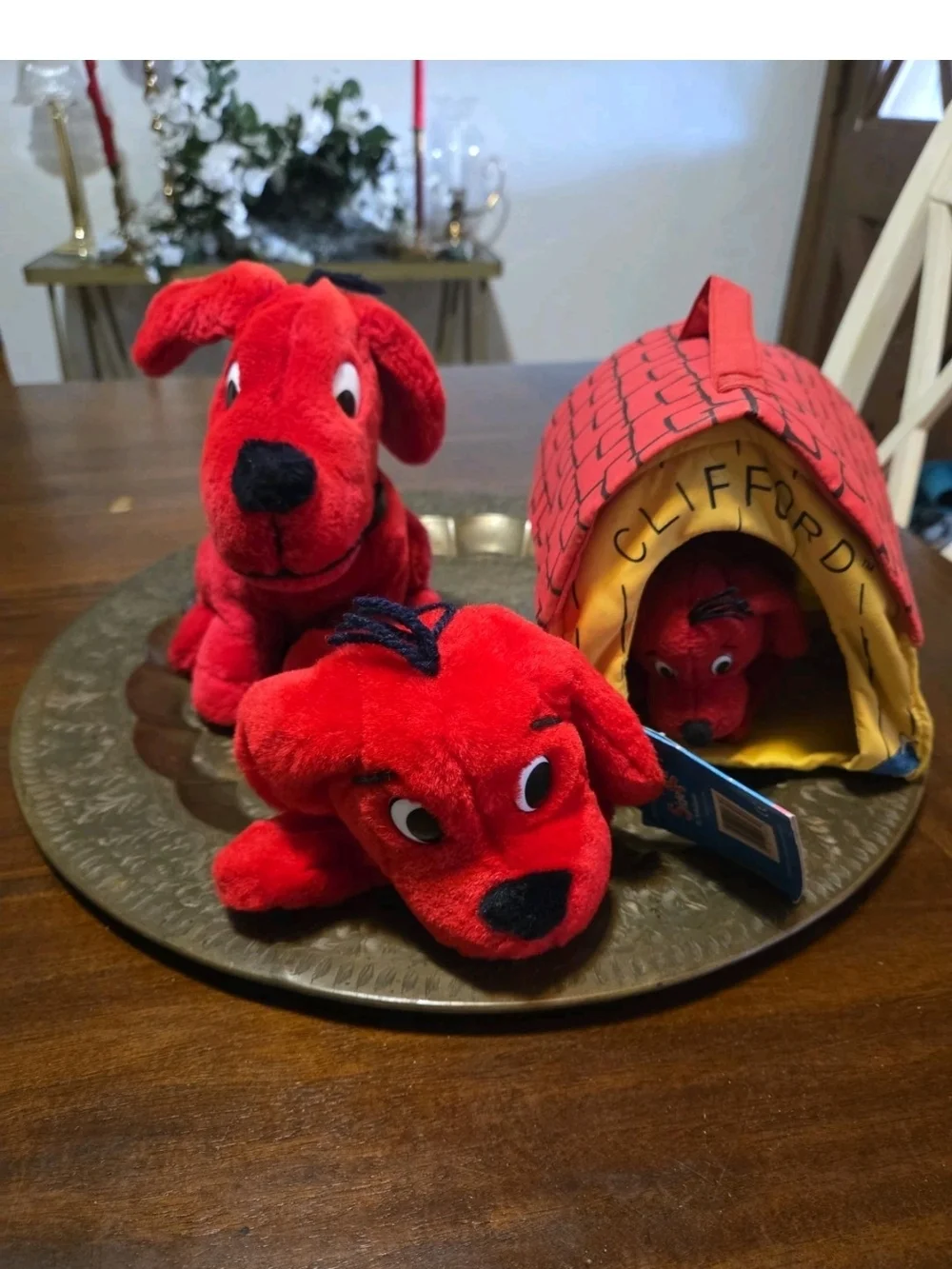 Scholastic Clifford the Big Red Dog Plushs And Hand Puppet Set4 1993 To 1997